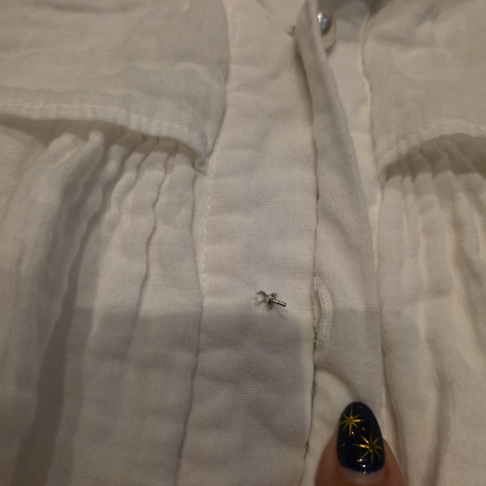 Fashion Brand Company White Ruffle Button Down Shirt - Picture 2 of 7